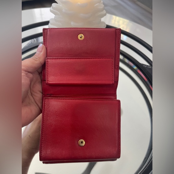 Yves Saint Laurent YSL red leather women’s wallet - Picture 8 of 12